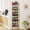 Brown, variant on 5-Tier Wine Rack Wall Mounted, Wine Racks Freestanding Floor with Fences, 50 Bottles Wine Bottle Holder Liquor Cabinet Bar Shelves for Home, Kitchen, Dining Room