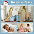 thumbnail image 6 of Aukfa Full Size Loft Bed with Slide, Tent, Sills & LED Lights, Solid Wood House Loft Bed for Kids, Blue, 6 of 8
