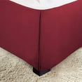 thumbnail image 2 of Elegant Comfort 1-Piece Solid Bed Skirt, 1500 Series, Minimalist Design with a Modern Look- Easy Care, Wrinkle and Stain Resistant, Bedskirt, Cali King, Poinsettia Burgundy, 2 of 7