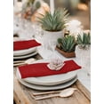 thumbnail image 5 of Red Burlap Texture Cloth Napkins Set of 8 Reusable Dinner Napkins, Farmhouse Vintage Red Cocktail Napkin Washable Table Napkins for Wedding/Holiday Party/Baby Shower 20"x20", 5 of 7