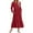 Red, variant on Womens 2023 Autumn Long Sleeve Dress Round Neck Casual Loose Fold Layered Dress With Pockets Fit An Flare Dress Dress Summer Split Maxi Dress Casual Knee Length Dresses for Women Womens Business