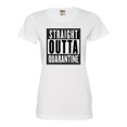 thumbnail image 1 of Womens Straight Outta Quarantine Deluxe Soft T-Shirt, 1 of 1