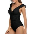 thumbnail image 3 of Charmo Women's One-Piece Swimsuit Ruffle Bathing Suit with Tummy Control Sexy Monokini Swimwear, 3 of 8