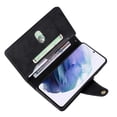 thumbnail image 2 of Case for Samsung Galaxy S21 Plus 5G Magnetic Leather Zipper Wallet Cover Card Holder, 2 of 5