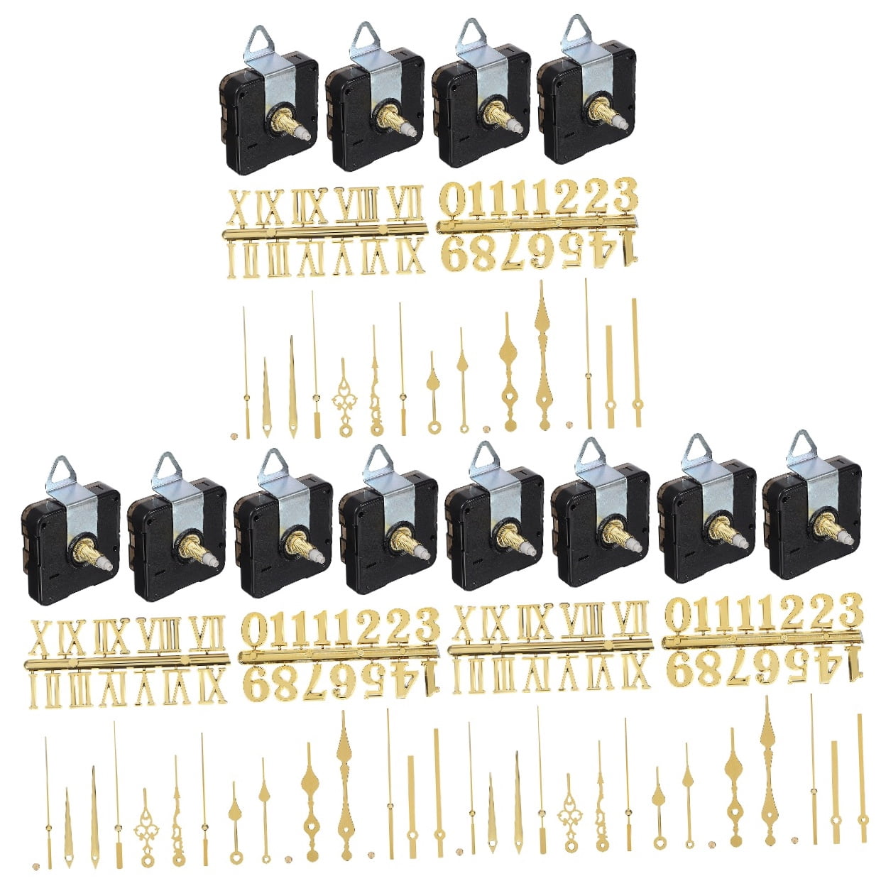 HOMEMAXS 3 Sets  Wall Clock Mechanisms Replacement Clock Parts Clock Motor Clock Hands and Clock Numbers Kit