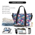 thumbnail image 4 of Travel Duffle Bag Skull blue leaf Travel Tote Bags Carry on Luggage Waterproof Weekender Bags with Top Handle Adjustable Shoulde Strap for Travel Gym, 4 of 5