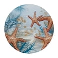 thumbnail image 4 of BANET  Coral Starfishes Round Tablecloth, Nautical Ocean Coastal Animal Undersea Beach Marine Colorful Washable Table Cover for Home Kitchen Dining Party Indoor and Outdoor Decor 42"-46, 4 of 8