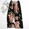 thumbnail image 2 of Womens Sweatpants Printed Elastic Waist Bow Comfy Wide Leg Wide Leg Sweatpants Women Blue One Size, 2 of 4