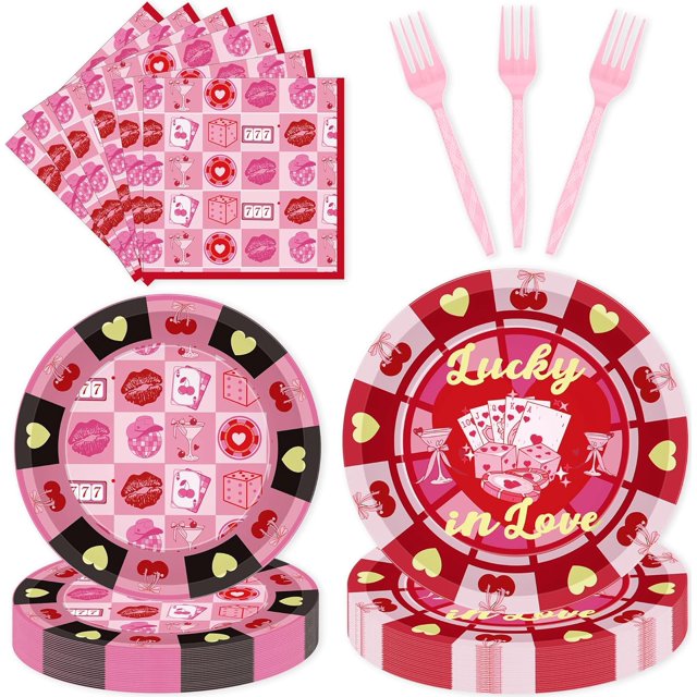 Princess Birthday Party Decorations, 96 Pcs Four Ever a Princess Plates and Napkins Forks Tableware Set, Girls 4th Birthday Party Supplies Disposable Plates Set for 24