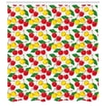 thumbnail image 3 of Ambesonne Fruit Shower Curtain, Graphic Colored Cherries, 69"Wx84"L, Red Yellow Green, 3 of 3