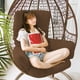 thumbnail image 5 of Cojín de cesta grueso y agrandado, cojín para columpios individuales, cojín para sofá, cojín de tela para silla colgante doméstica, cojín para silla de cuna para interior y exterior, cojín reclinable, 5 of 8