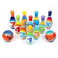 thumbnail image 1 of Juego de bolos STJOYOPY para niños pequeños, interior, con 10 alfileres de espuma y 2 bolas, 1 of 5