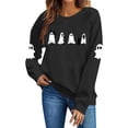 thumbnail image 7 of Jsaierl Halloween Sweatshirts for Women Spooky Ghost Graphic Pullovers Soft Holiday Crewneck Long Sleeve Sweater Tops Halloween Costumes, Sizes S-2XL, 7 of 7