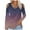 Purple2, variant on Jalioing Women's Long Sleeve Fashion Shirts Cold Shoulder Cross V Neck Casual Blouses Gradient Spring Summer Tops
