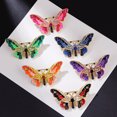 thumbnail image 2 of Alloy Oil Drop Diamond Butterfly Brooch(C), 2 of 5
