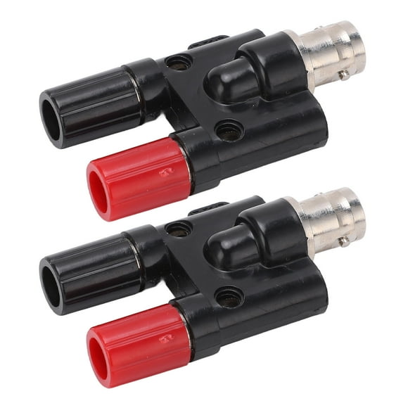 Ccdes BNC To Binding Post,BNC Female To Dual Banana Plug,2pcs BNC Female To 4mm Dual Banana Socket Binding Post RF Coaxial Splitter Adapter Connector