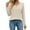Beige, variant on Women V Neck Long Sleeve Sweaters Loose Lightweight Tunic Tops Solid Color Fashion Pullover Tops Olive Green