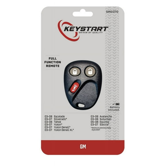KeyStart Self Programmable Remote Automotive Replacement Key GM037 Double For GM