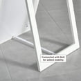 thumbnail image 4 of 58" x 20" Full Length Mirror with Frame, Floor Standing Mirror, Rectangular Full Body Mirror for Bedroom, Living Room, White, 4 of 7