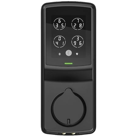 Lockly - Secure Pro Smart Lock Wi-Fi Replacement Deadbolt with 3D Biometric Fingerprint/Keypad/Voice Control Access - Matte Black