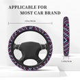 thumbnail image 3 of Zufioo Patriotic Star Print Elastic Steering Wheel Cover, Anti-Slip Car Interior Protector for SUV, Truck, Van, 3 of 6