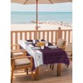 thumbnail image 2 of Outdoor Tablecloth with Umbrella Hole for Patio/Picnic/Party/Camping, Purple Plaid Waterproof Table Cloth Rectangle Table Cover Washable, Live Love Laugh Text Star Love Heart (60"x 120"), 2 of 8