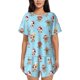thumbnail image 1 of Fotbe winter cow cute Conjunto de Pijama Estampado para Mujer, 2 Piezas, Ropa de Dormir con Camiseta de Manga Corta y Shorts Suaves-Medium, 1 of 6