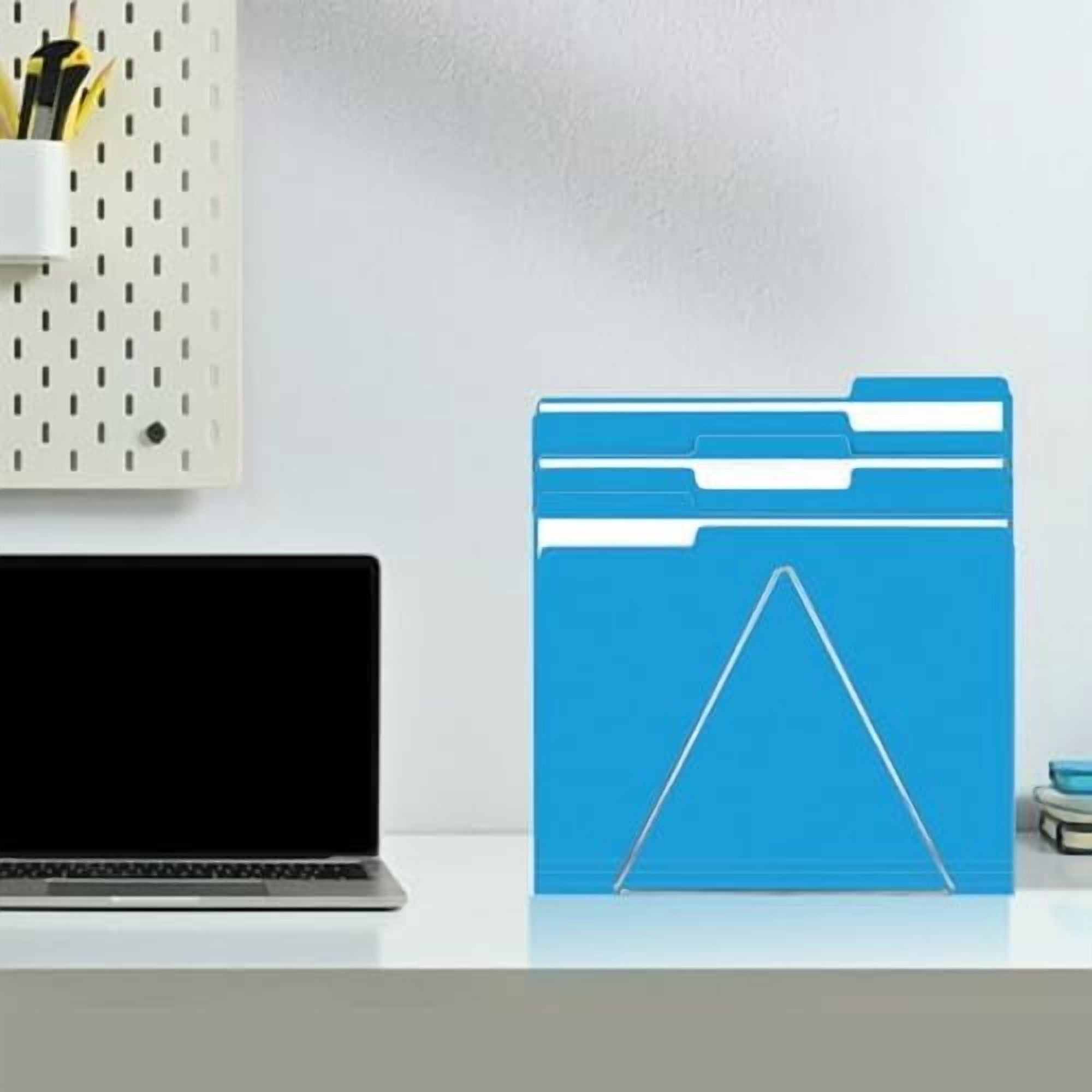 File Folder,  150 Pack 1/3 Cut Tab File Folders Letter Size, Blue, Colored Folders with Tab Great for Organizing and Easy File Storage