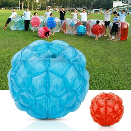 Backyard Bubble Portable Body Inflatable Bubble Bumper Ball 60CM Foldable Red/Blue Outdoor Amusement Park Beach Backyard Kids Toy Game 23.62inch ()