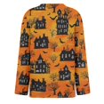 thumbnail image 6 of DORKASM Women's Halloween Shirts Round Neck Funny Print Causal Tshirt Long Sleeve Pumpkin Ghost Graphic 2026 Blouse Spooky Fall Winter Comfy Pullover Orange 3XL, 6 of 6
