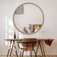 thumbnail image 1 of Miroir Rond en Bois de 27,5 Po, Gris, 1 of 5