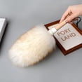 thumbnail image 2 of Lambswool Feather Duster with Wooden Handle Hanging Rope Washable Reusable Small Hand Duster for Cleaning Wall Plant Desk, 2 of 5