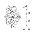 thumbnail image 2 of Swirling Jasmine Flower Garden Sterling Silver Ring-8, 2 of 7