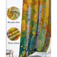 thumbnail image 3 of Modern Oil Painting Blackout Curtains for Bedroom Living Room Darkening Curtains 54 Inch Long Yellow Green Summer Botanical Short Curtain for Small Window Treatment Insulated Grommet Drapes 42"x54"x2, 3 of 9