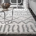 thumbnail image 2 of nuLOOM Soft And Plush Geometric Drawings Shag Area Rugs, 8` x 10`, Grey, 2 of 5