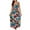 Black dresses for women, variant on Wycnly Dresses for Women Beach Vacation Elastic Waist Pleated Swing Tank Maxi Sunderss Sleeveless V-Neck Leaves Print Summer Long Formal Dress Blue XXL