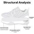 thumbnail image 6 of Cyiecw Cheer Shoes for Women White Cheerleading Athletic Dance Shoes Girls Flats Tennis Walking Sneakers, 6 of 6
