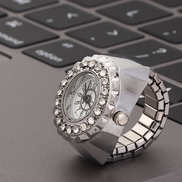 Reloj de Anillo, Reloj de Anillo de Cuarzo para Dado, Relaj Con Anillo de Dedo, Decoración de Diamantes de Imitaciónrantes, Relaj de Anillo de Cuarzo, Anillo de Relaj para