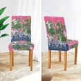thumbnail image 3 of Yayeee 4 Pack Dining Chair Covers Stretch Parson Chairs Slipcovers Seat Protector, White Vibrant Flowers, 3 of 6