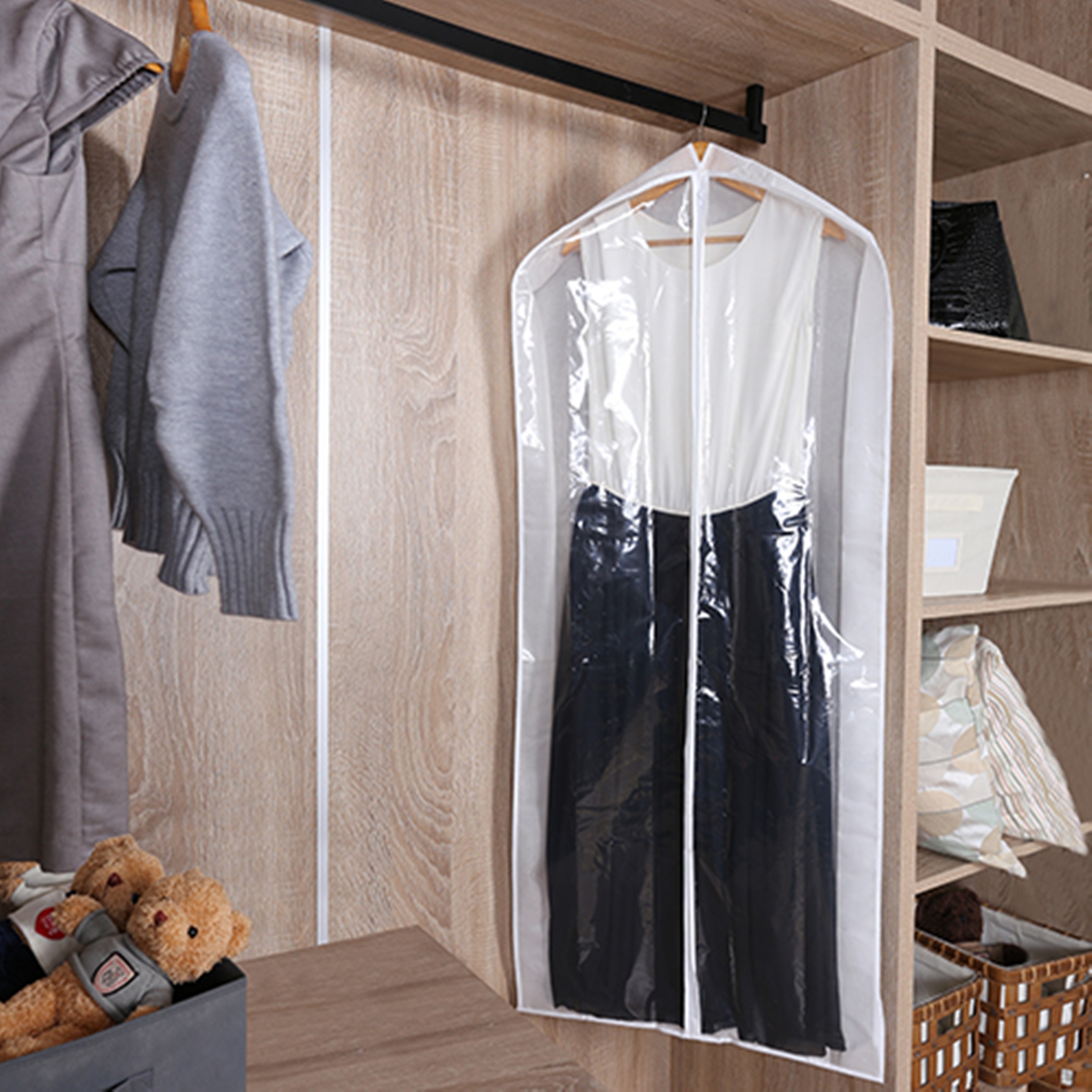 Mainstays 4-Pack Suit and Dress Hanging Garment Bag photo 8