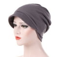 thumbnail image 3 of SPRING PARK Fashion Cotton Unisex Women Men Solid Color Outdoor Warm Autumn Beanie Cap with Brim Classic Soft Turban Hat, 3 of 6