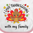 thumbnail image 4 of Inktastic I Love Thanksgiving with My Family-happy Turkey Boys or Girls Baby Bib, 4 of 4