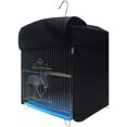 thumbnail image 1 of Bird Cage Cover Waterproof Shading Night Cold Weather Pet Cage Cover Sleep Helper Keep Warm Breathable Fabric Material with Zipper Large Size Black, 1 of 7