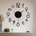 thumbnail image 3 of LINMOUA Frameless DIY Wall Mute Clock 3D Mirror Surface Sticker Home Office Decor, 3 of 9
