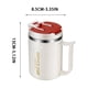 thumbnail image 3 of Vaso térmico de acero inoxidable de doble pared con asa y tapa | Taza de viaje a prueba de fugas de 400 ml para bebidas frías y calientes | Vaso reutilizable para el hogar y la oficina, 3 of 6