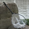 thumbnail image 5 of Folding Fly Fishing Net Fish Landing Net Trout Bass Net Soft Clear Rubber Mesh, 5 of 8