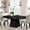 Black, variant on Extendable Round Dining Table 47"-63" – Circle Kitchen Table with Thickened Tabletop & Square Pedestal Base – Modern Dinner Table for Kitchen, Dining Room (Table Only)
