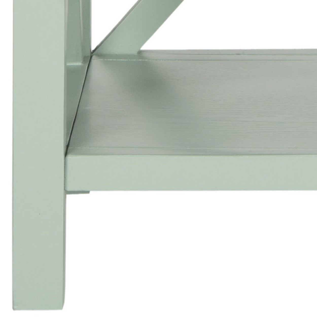 SAFAVIEH Candence Nautical Cross Back End Table, Dusty Green