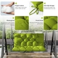 thumbnail image 3 of Kimunuk Outdoor Swing Cushion , 40" X 40" X 5" Waterproof Bench Chair Replacement Cushion with 6 Ties for Patio Porch, Grass Green, 3 of 7