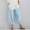 Sky Blue, variant on Cargo Pants Women Women'S Pants Pant Cotton Women Waist Crop Loose Colour Pure And Pants Elastic With Pocket Women Casual Pants Baggy Jeans Beige L